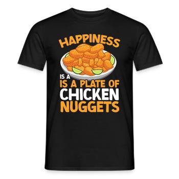 Chicken Nuggets Funny Fast Food Nugget Lover - Men's T-Shirt - black - Front - AI Model Male 178 light (178cm)
