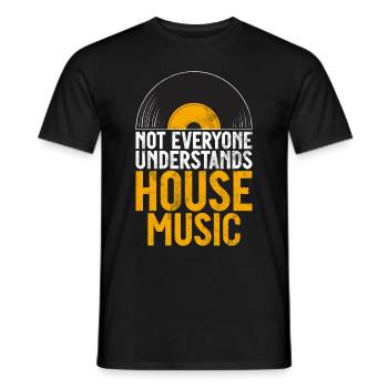 Hausmusik EDM Rave DJ Electro Deep House Lover - Männer T-Shirt - Schwarz - Vorne - AI Model Male 178 light (178cm)