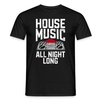 House Music EDM Rave DJ Electro Deep House Lover - T-shirt homme - noir - Devant - AI Model Male 178 light (178cm)