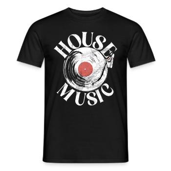 House Music EDM Rave DJ Electro Deep House Lover - T-shirt homme - noir - Devant - AI Model Male 178 light (178cm)