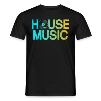 House Music EDM Rave DJ Electro Deep House Lover - T-shirt homme - noir - Devant - AI Model Male 178 light (178cm)