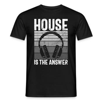 House Music EDM Rave DJ Electro Deep House Lover - T-shirt homme - noir - Devant - AI Model Male 178 light (178cm)