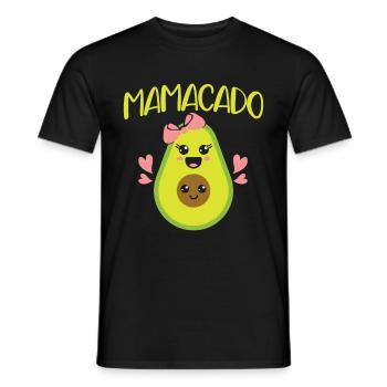 Avocado Mom Mamacado Pregnant Mom - Men's T-Shirt - black - Front - AI Model Male 178 light (178cm)