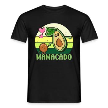 Avocado Mom Mamacado Pregnant Mom - Men's T-Shirt - black - Front - AI Model Male 178 light (178cm)