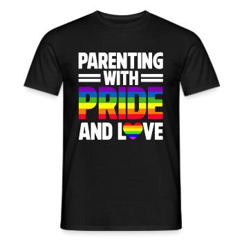LGBTQ Dad Pride Month Rainbow Gays Father's Day - Men's T-Shirt - black - Front - AI Model Male 178 light (178cm)