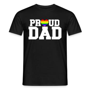 LGBTQ Dad Pride Month Rainbow Gays Father's Day - Men's T-Shirt - black - Front - AI Model Male 178 light (178cm)