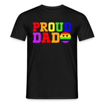 LGBTQ Dad Pride Month Rainbow Gays Father's Day - Men's T-Shirt - black - Front - AI Model Male 178 light (178cm)