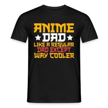Papa Anime Comme Un Papa Ordinaire Otaku Manga Japonais - T-shirt homme - noir - Devant - AI Model Male 178 light (178cm)
