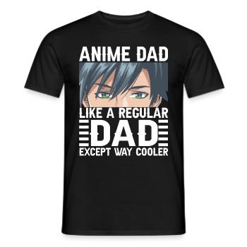 Papa Anime Comme Un Papa Ordinaire Otaku Manga Japonais - T-shirt homme - noir - Devant - AI Model Male 178 light (178cm)