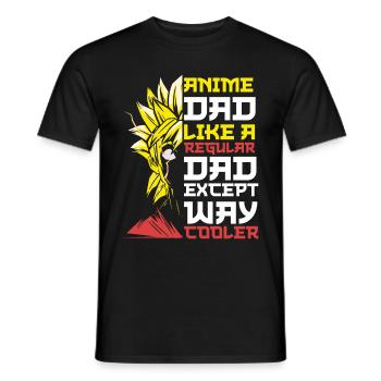 Papa Anime Comme Un Papa Ordinaire Otaku Manga Japonais - T-shirt homme - noir - Devant - AI Model Male 178 light (178cm)