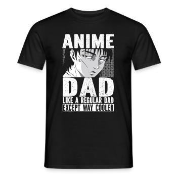 Papa Anime Comme Un Papa Ordinaire Otaku Manga Japonais - T-shirt homme - noir - Devant - AI Model Male 178 light (178cm)
