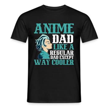 Papa Anime Comme Un Papa Ordinaire Otaku Manga Japonais - T-shirt homme - noir - Devant - AI Model Male 178 light (178cm)