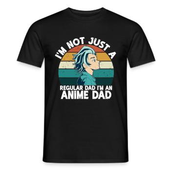 Papa Anime Comme Un Papa Ordinaire Otaku Manga Japonais - T-shirt homme - noir - Devant - AI Model Male 178 light (178cm)