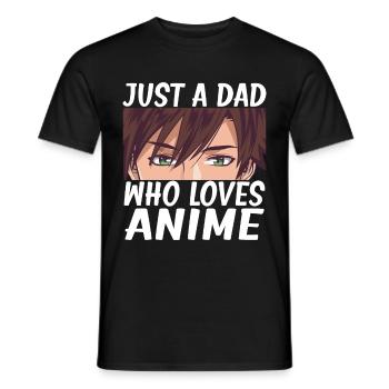 Papa Anime Comme Un Papa Ordinaire Otaku Manga Japonais - T-shirt homme - noir - Devant - AI Model Male 178 light (178cm)