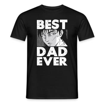 Papa Anime Comme Un Papa Ordinaire Otaku Manga Japonais - T-shirt homme - noir - Devant - AI Model Male 178 light (178cm)