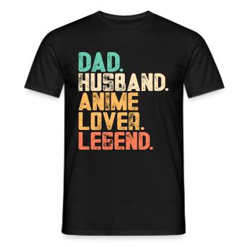 Papa Anime Comme Un Papa Ordinaire Otaku Manga Japonais - T-shirt homme - noir - Devant - AI Model Male 178 light (178cm)