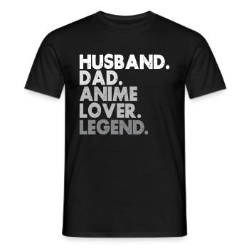 Papa Anime Comme Un Papa Ordinaire Otaku Manga Japonais - T-shirt homme - noir - Devant - AI Model Male 178 light (178cm)
