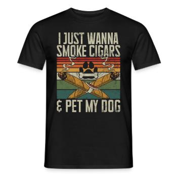 Fumeur de cigares - T-shirt homme - noir - Devant - AI Model Male 178 light (178cm)