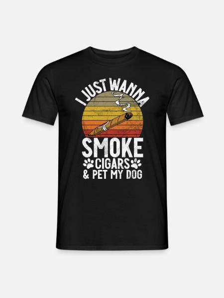 Cigar Smoker - Men's T-Shirt - black