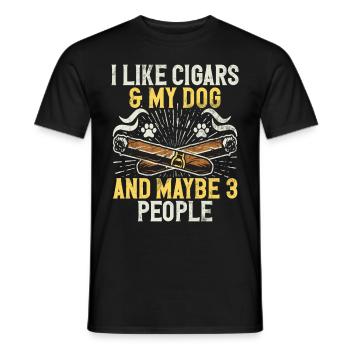 Fumeur de cigares - T-shirt homme - noir - Devant - AI Model Male 178 light (178cm)