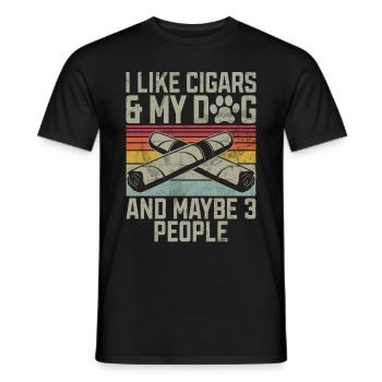 Fumeur de cigares - T-shirt homme - noir - Devant - AI Model Male 178 light (178cm)