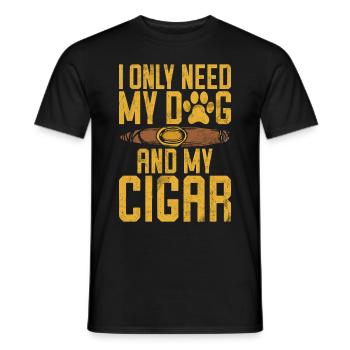Cigar Smoker - Men's T-Shirt - black - Front - AI Model Male 178 light (178cm)