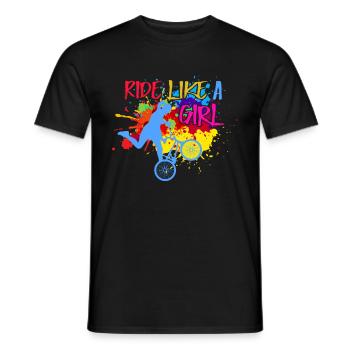 BMX Rider Fille Vélo Vélo Cascade Racing Enfants - T-shirt homme - noir - Devant - AI Model Male 178 light (178cm)