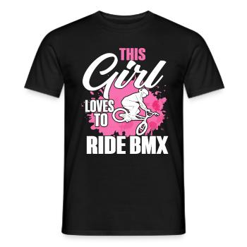 BMX Rider Fille Vélo Vélo Stunt Racing Enfants - T-shirt homme - noir - Devant - AI Model Male 178 light (178cm)
