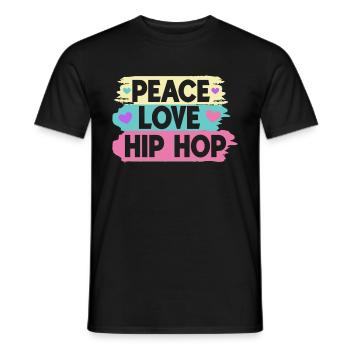 HipHop Dancers Breakdancing 80s 90s Hip Hop - Men's T-Shirt - black - Front - AI Model Male 178 light (178cm)