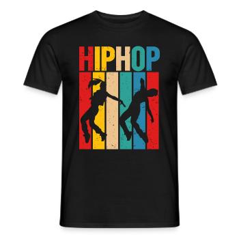 HipHop Dancers Breakdancing 80s 90s Hip Hop - Men's T-Shirt - black - Front - AI Model Male 178 light (178cm)