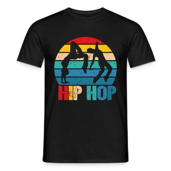 HipHop Dancers Breakdancing 80s 90s Hip Hop - Men's T-Shirt - black - Front - AI Model Male 178 light (178cm)