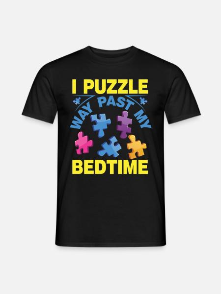Jigsaw Puzzle Piece Puzzle Lover - Men's T-Shirt - black