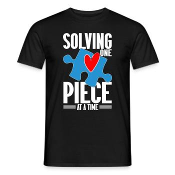 Puzzle Pièce Puzzle Amateur de Puzzle - T-shirt homme - noir - Devant - AI Model Male 178 light (178cm)