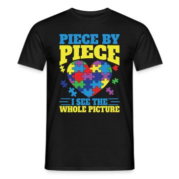 Puzzle Pièce Puzzle Amateur de Puzzle - T-shirt homme - noir - Devant - AI Model Male 178 light (178cm)