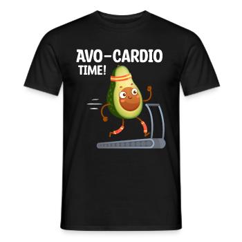 Avo-Cardio Lustiges Wortspiel Training Avocado - Männer T-Shirt - Schwarz - Vorne - AI Model Male 178 light (178cm)