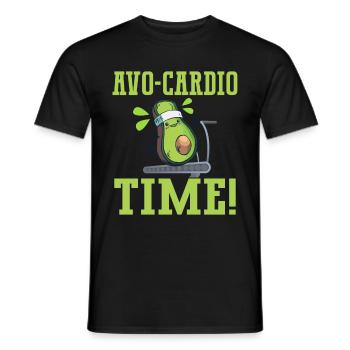 Avo-Cardio Lustiges Wortspiel Training Avocado - Männer T-Shirt - Schwarz - Vorne - AI Model Male 178 light (178cm)