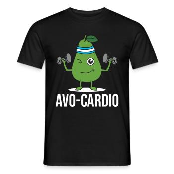 Avo-Cardio Lustiges Wortspiel Training Avocado - Männer T-Shirt - Schwarz - Vorne - AI Model Male 178 light (178cm)