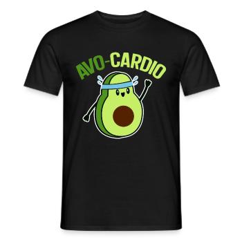 Avo-Cardio Lustiges Wortspiel Training Avocado - Männer T-Shirt - Schwarz - Vorne - AI Model Male 178 light (178cm)
