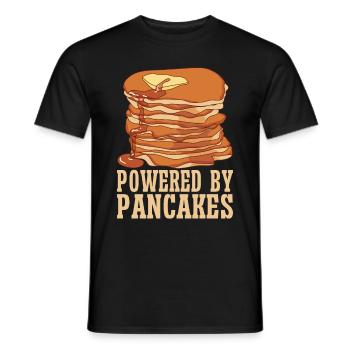 Crêpes Petit-déjeuner Sirop Nourriture Drôle - T-shirt homme - noir - Devant - AI Model Male 178 light (178cm)