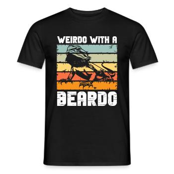 Bärde Drachenliebhaber Pogona Reptile Eidechse - Männer T-Shirt - Schwarz - Vorne - AI Model Male 178 light (178cm)