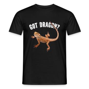 Bärde Drachenliebhaber Pogona Reptile Eidechse - Männer T-Shirt - Schwarz - Vorne - AI Model Male 178 light (178cm)