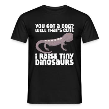 Bärde Drachenliebhaber Pogona Reptile Eidechse - Männer T-Shirt - Schwarz - Vorne - AI Model Male 178 light (178cm)