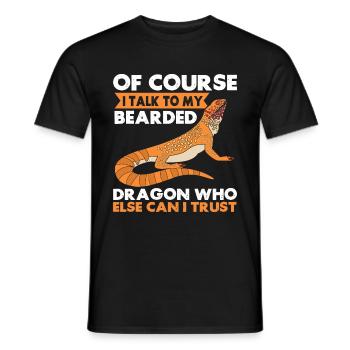 Bärde Drachenliebhaber Pogona Reptile Eidechse - Männer T-Shirt - Schwarz - Vorne - AI Model Male 178 light (178cm)
