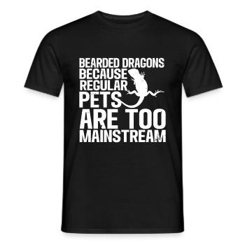Bärde Drachenliebhaber Pogona Reptile Eidechse - Männer T-Shirt - Schwarz - Vorne - AI Model Male 178 light (178cm)