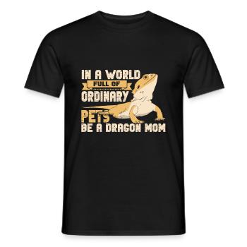 Bärde Drachenliebhaber Pogona Reptile Eidechse - Männer T-Shirt - Schwarz - Vorne - AI Model Male 178 light (178cm)