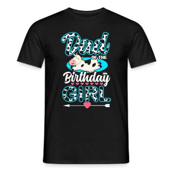Dad Cowboy Birthday Family Matching Party - Men's T-Shirt - black - Front - AI Model Male 178 light (178cm)