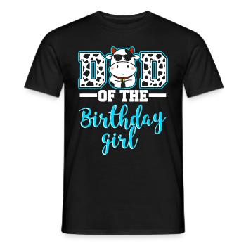 Dad Cowboy Birthday Family Matching Party - Men's T-Shirt - black - Front - AI Model Male 178 light (178cm)