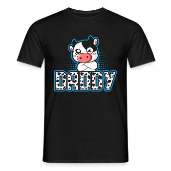Dad Cowboy Birthday Family Matching Party - Men's T-Shirt - black - Front - AI Model Male 178 light (178cm)