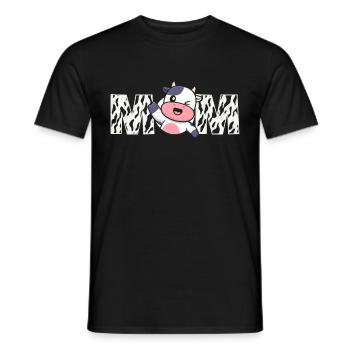 Mère Cowboy anniversaire famille match partie - T-shirt homme - noir - Devant - AI Model Male 178 light (178cm)