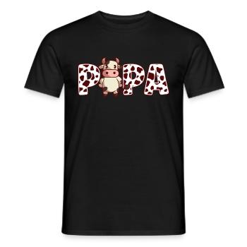 Dad Cowboy Birthday Family Matching Party - Men's T-Shirt - black - Front - AI Model Male 178 light (178cm)